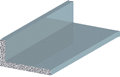 Listprofil sølv - 15 x 30 mm x 1 meter